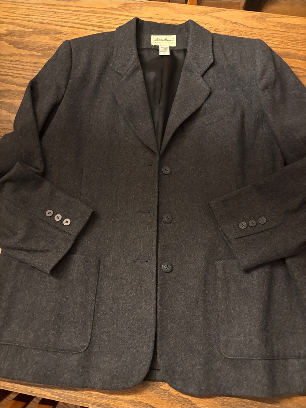 Classic Eddie Bauer Woman’s Dark Gray Pea Coat